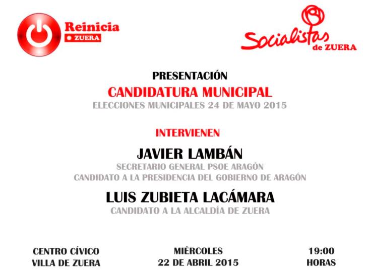 Cartel Presentación Candidatura